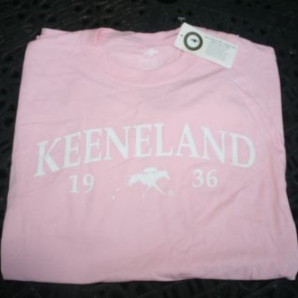 Keeneland Racecourse T-shirt Pink Horse Racing